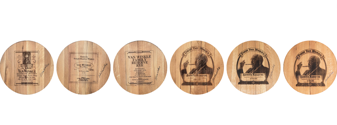 Authentic Pappy Van Winkle Bourbon Barrel Heads