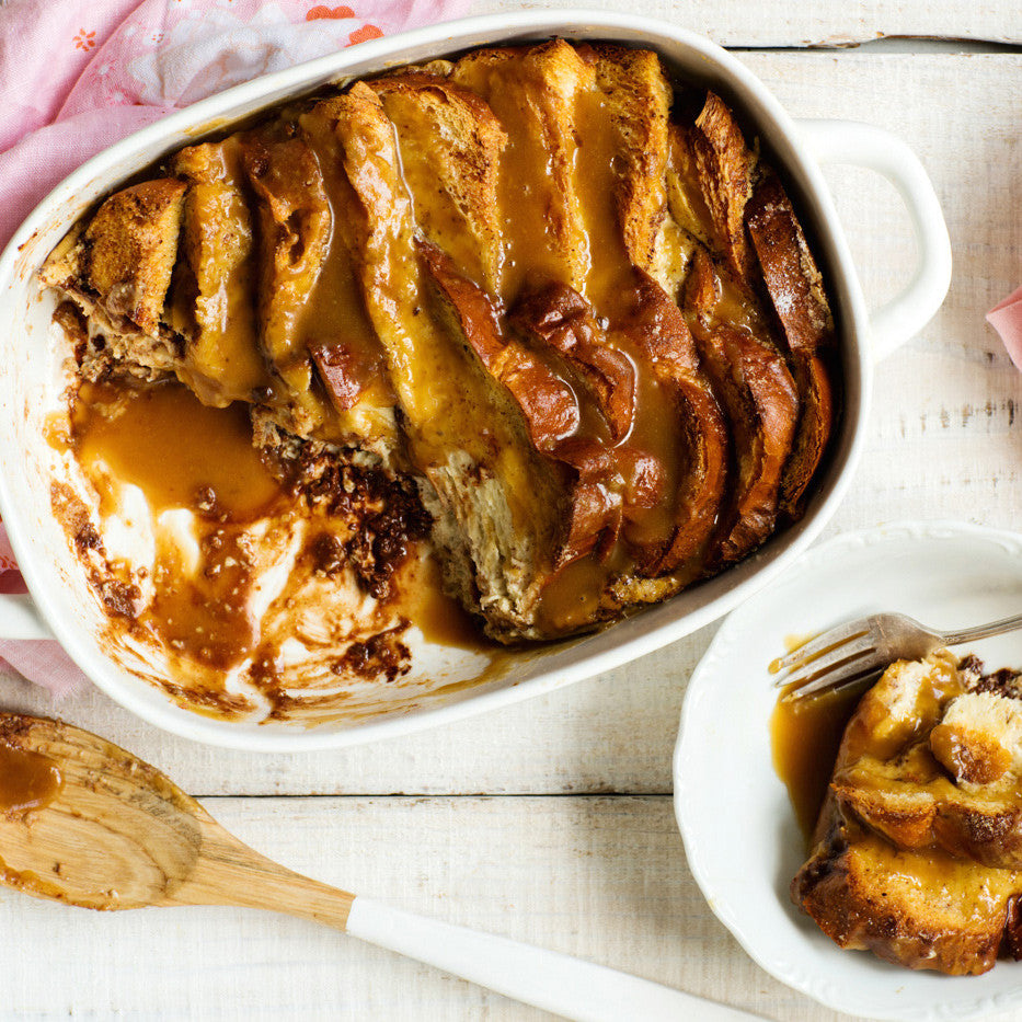 Recipe: Chocolate Bread Pudding With Salted Maple Caramel Sauce