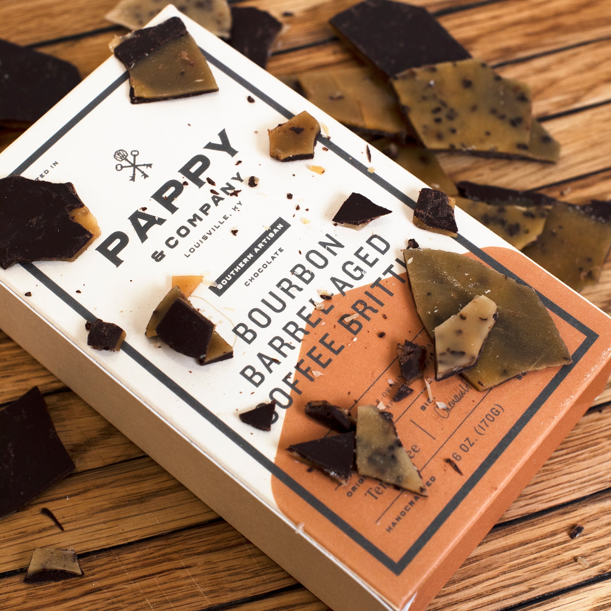 Pappy Van Winkle Bourbon Barrel Aged Coffee Brittle - Case of 12