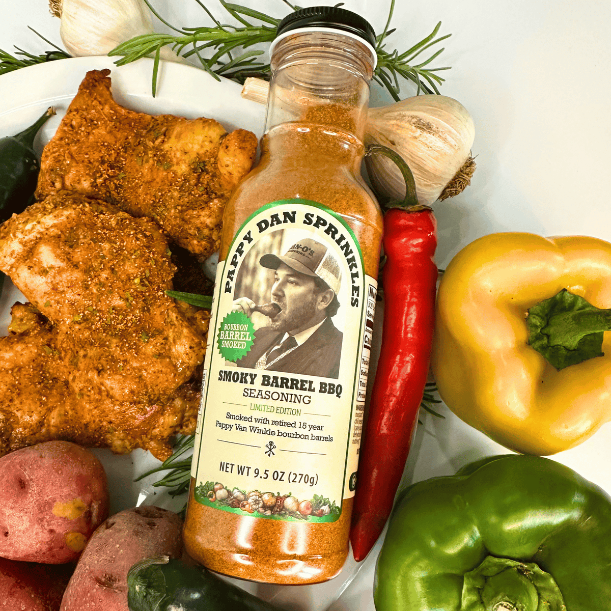 Pappy Dan Sprinkles Smoky Barrel BBQ Seasoning