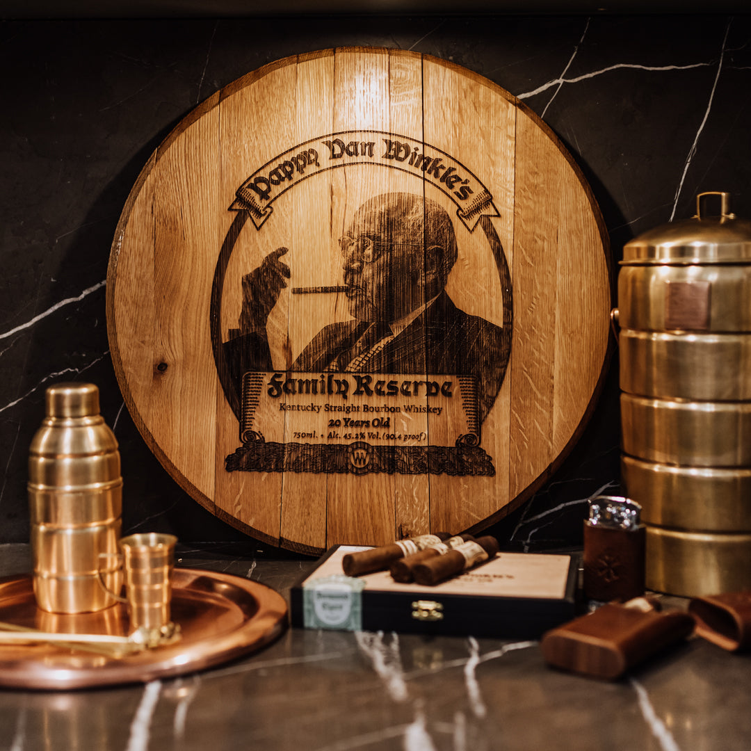 Limited Edition Authentic Pappy Van Winkle 20-year Barrel Head