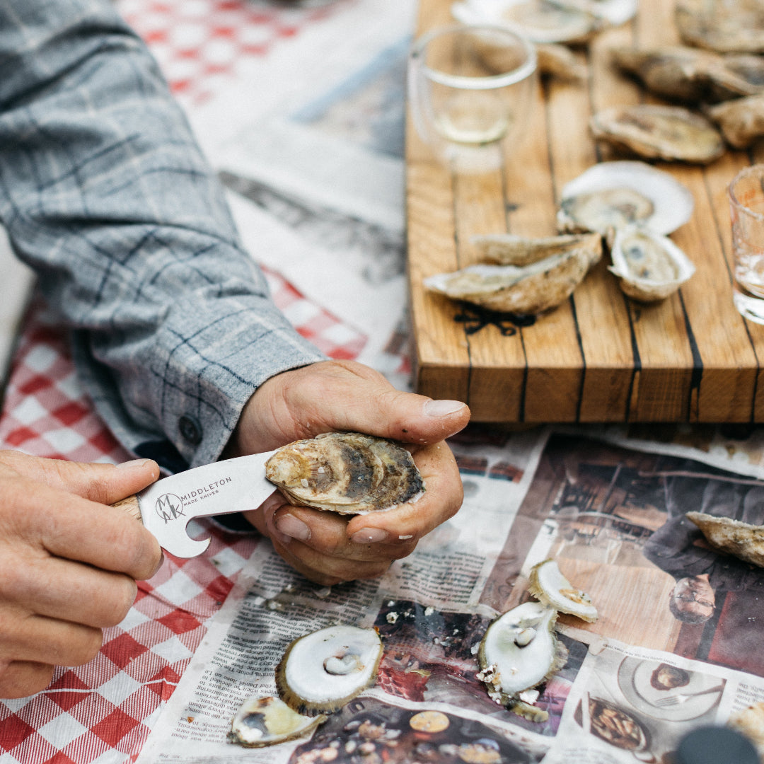 Oyster Shucker with Custom Barrel Stave Handle