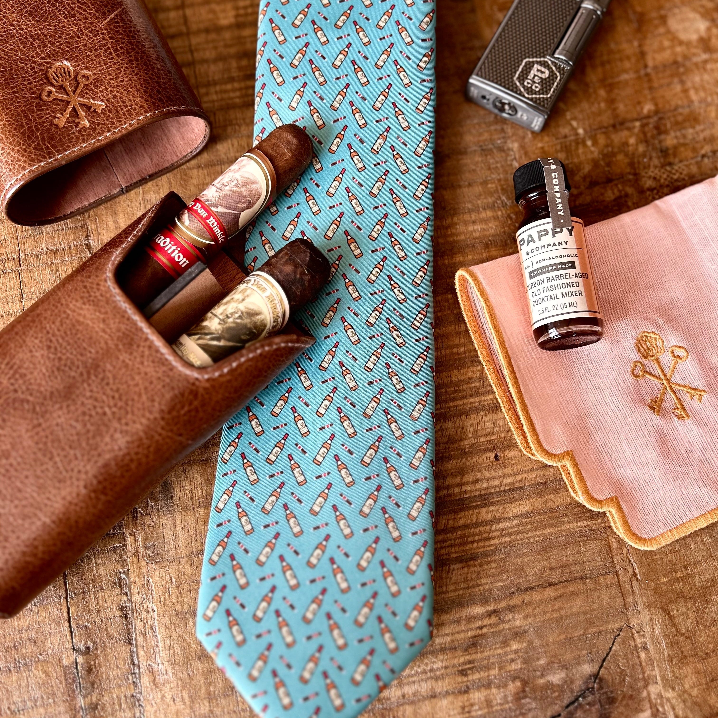 Bourbon & Cigars Necktie