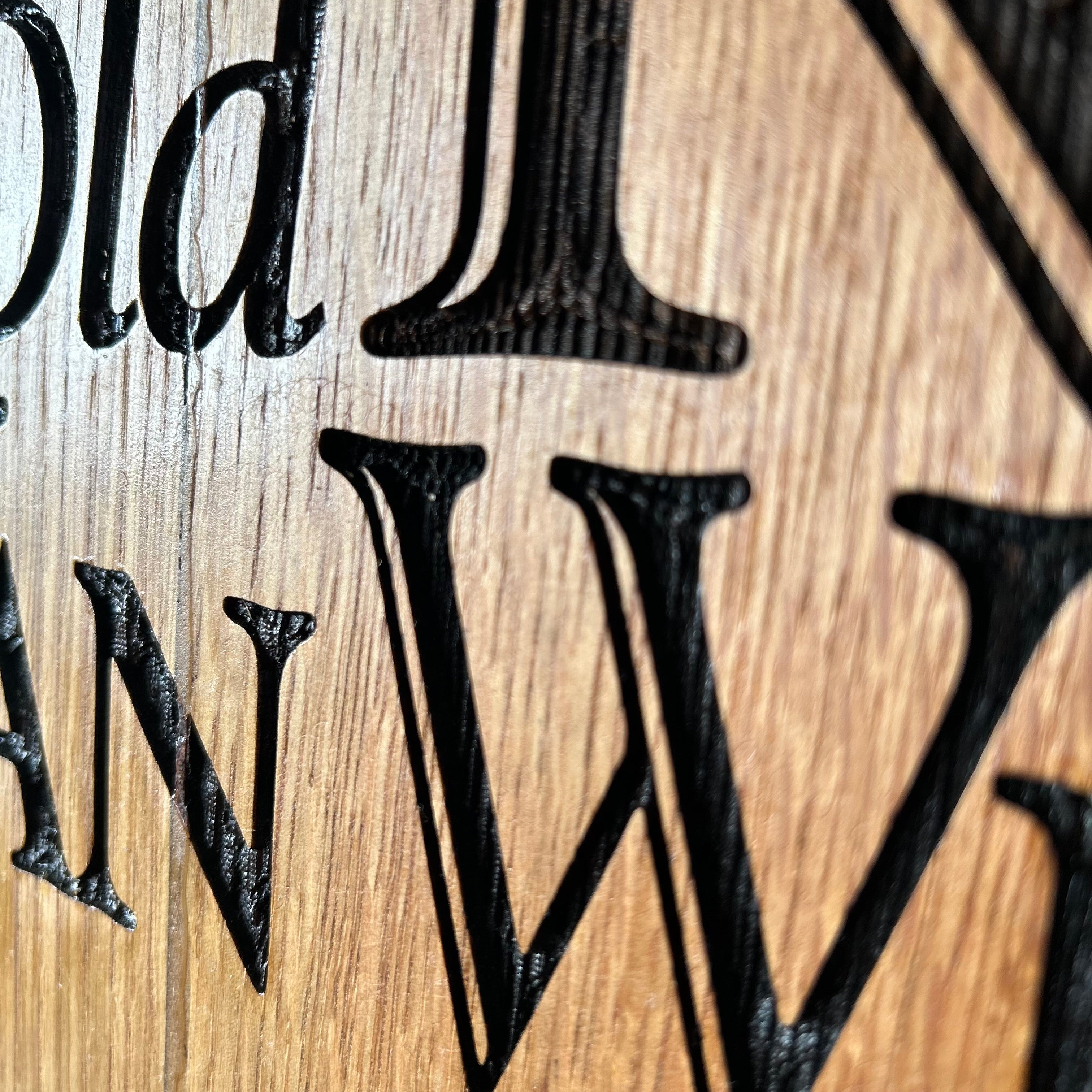 Custom Engraved Authentic Pappy Van Winkle Barrel Head