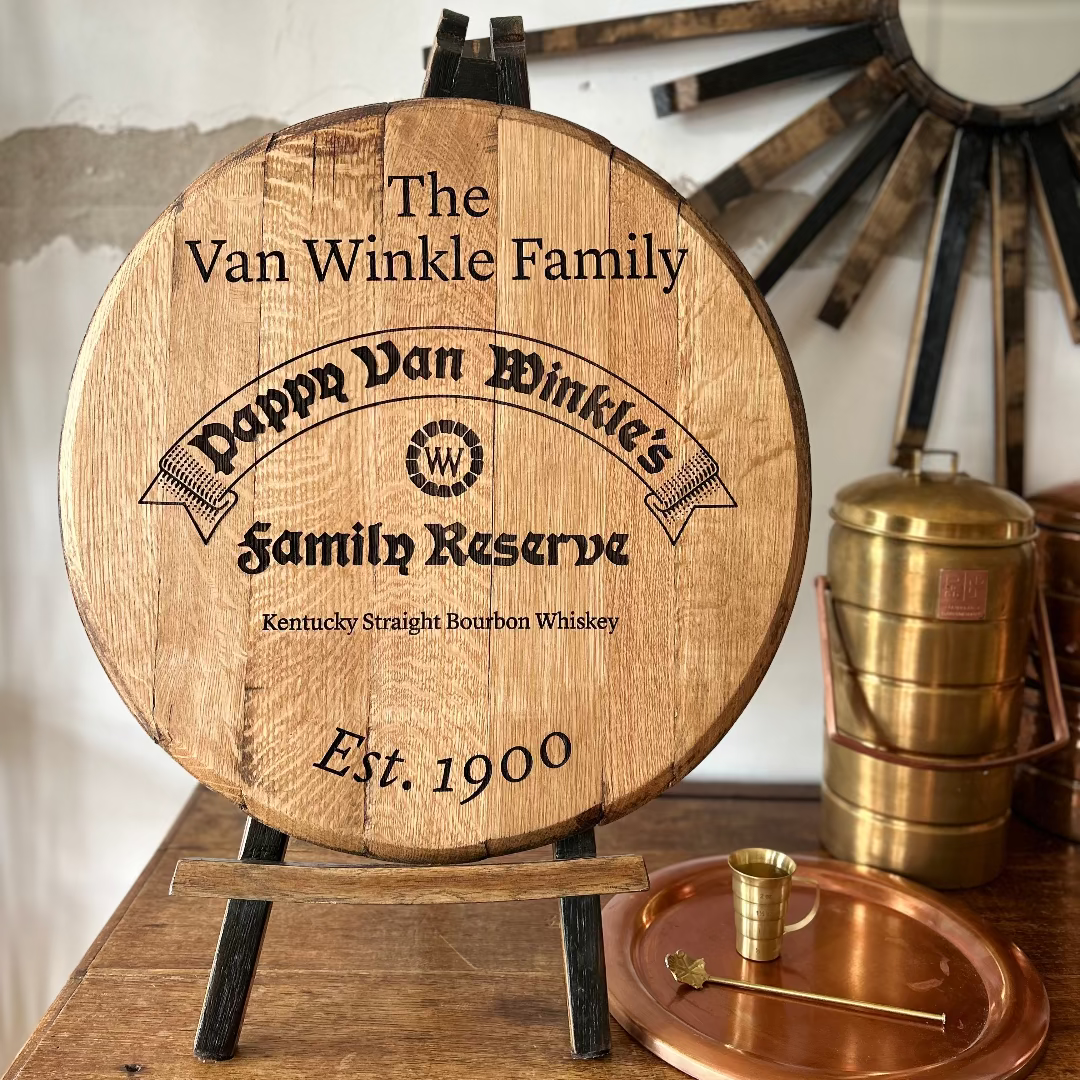 Custom Engraved Authentic Pappy Van Winkle Barrel Head