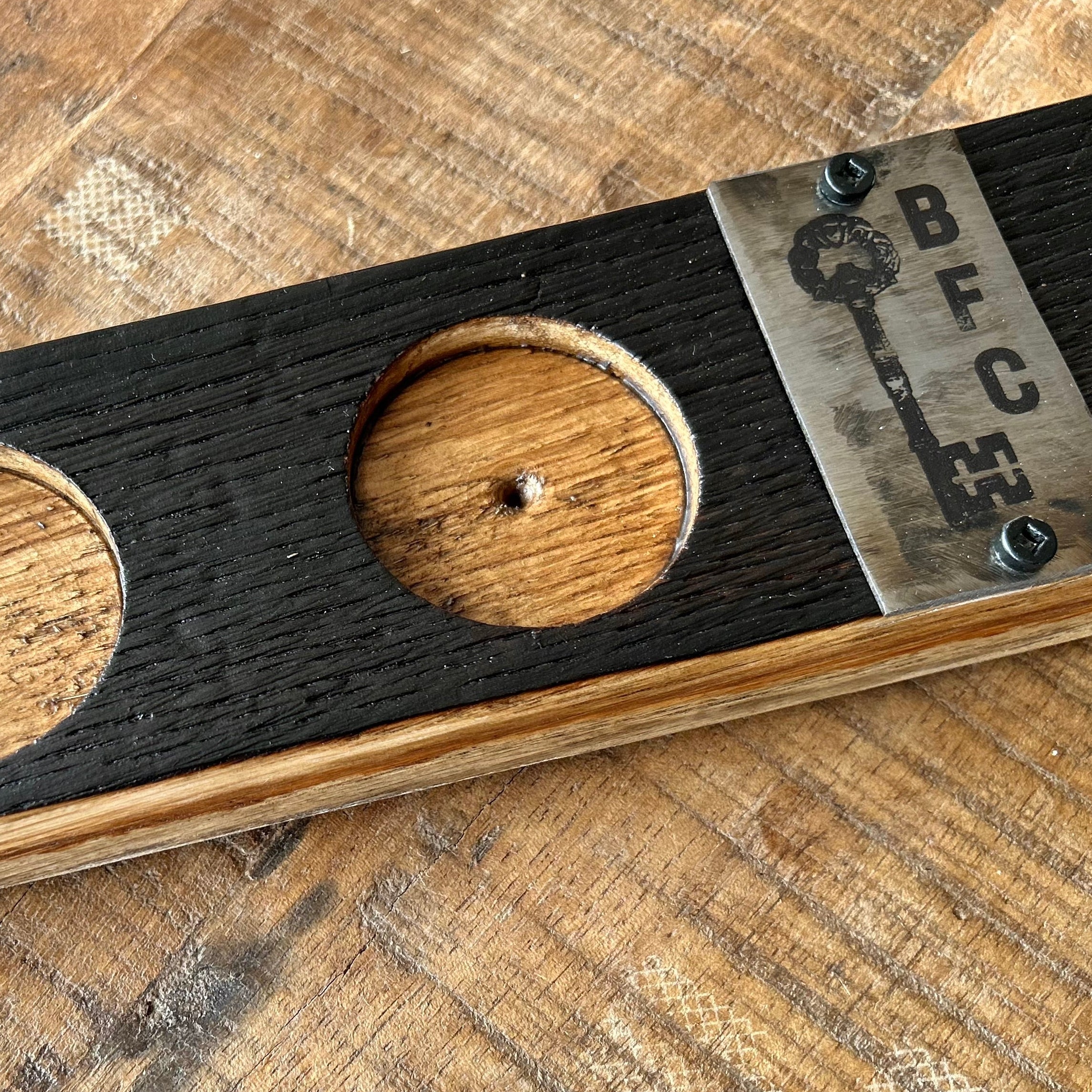 Barrel Stave Tasting Flight with Custom Engraving
