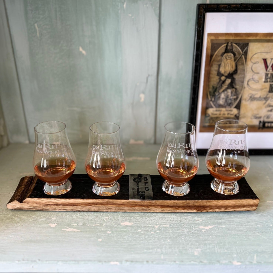 Barrel Stave Tasting Flight with Custom Engraving