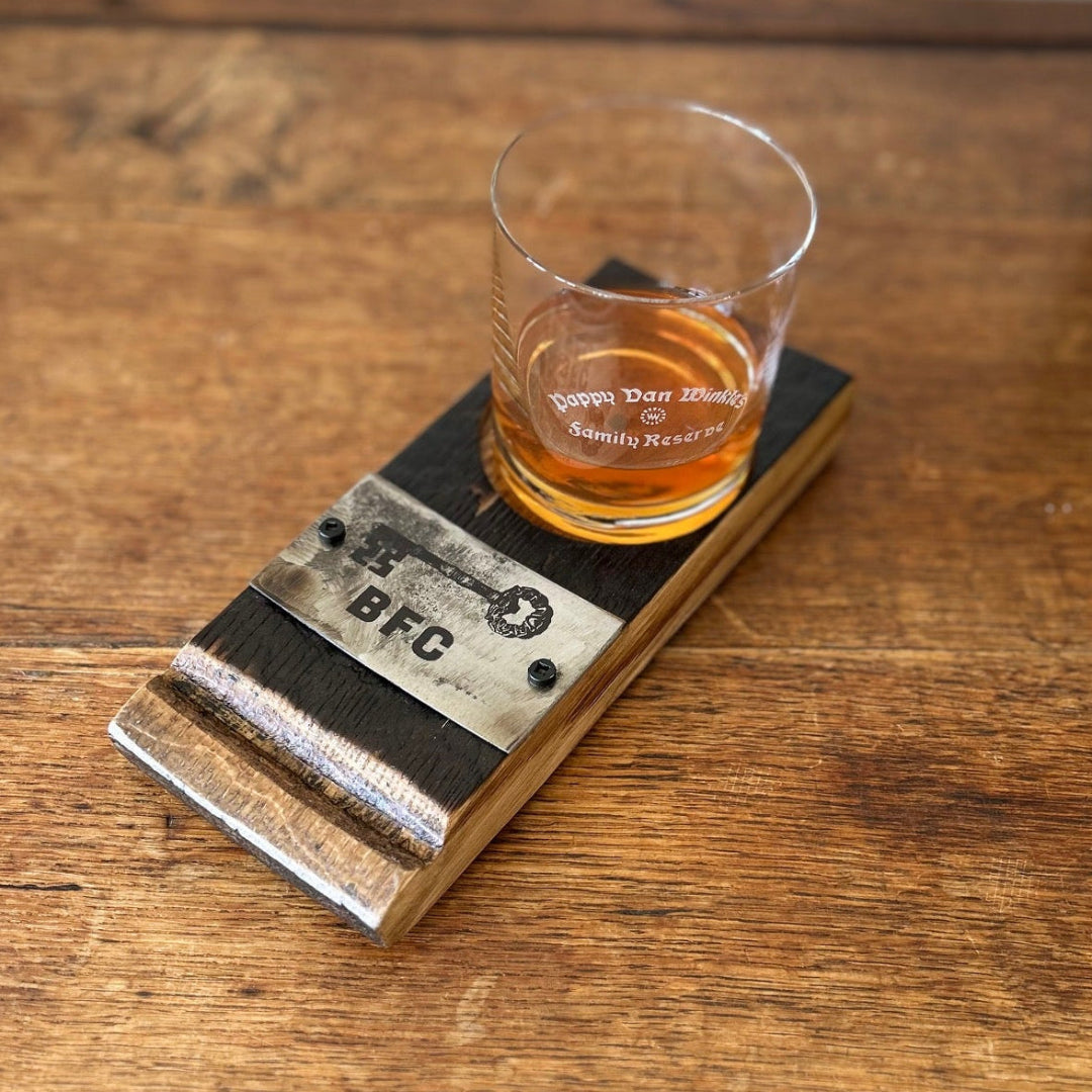 Barrel Stave Cocktail & Cigar Rest with Custom Engraving