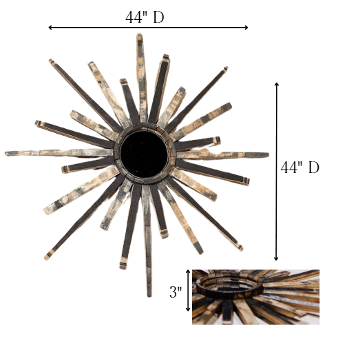 retro sunburst mirror