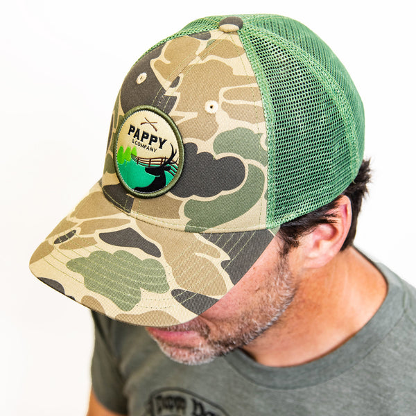 Retro Camo Trucker Hat Pappy Company - Main Image