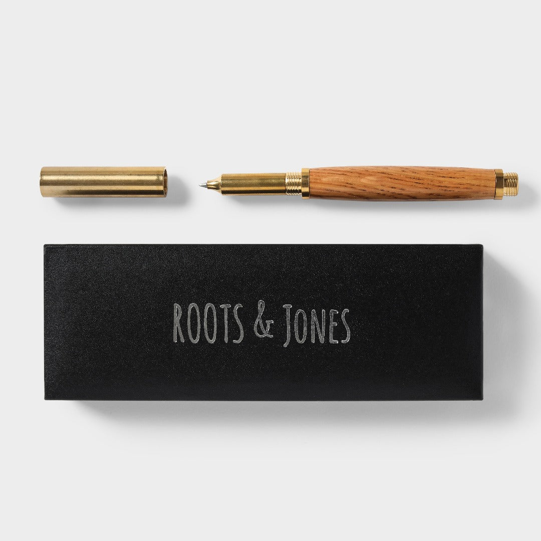 Bourbon Barrel Stave Brass Pen