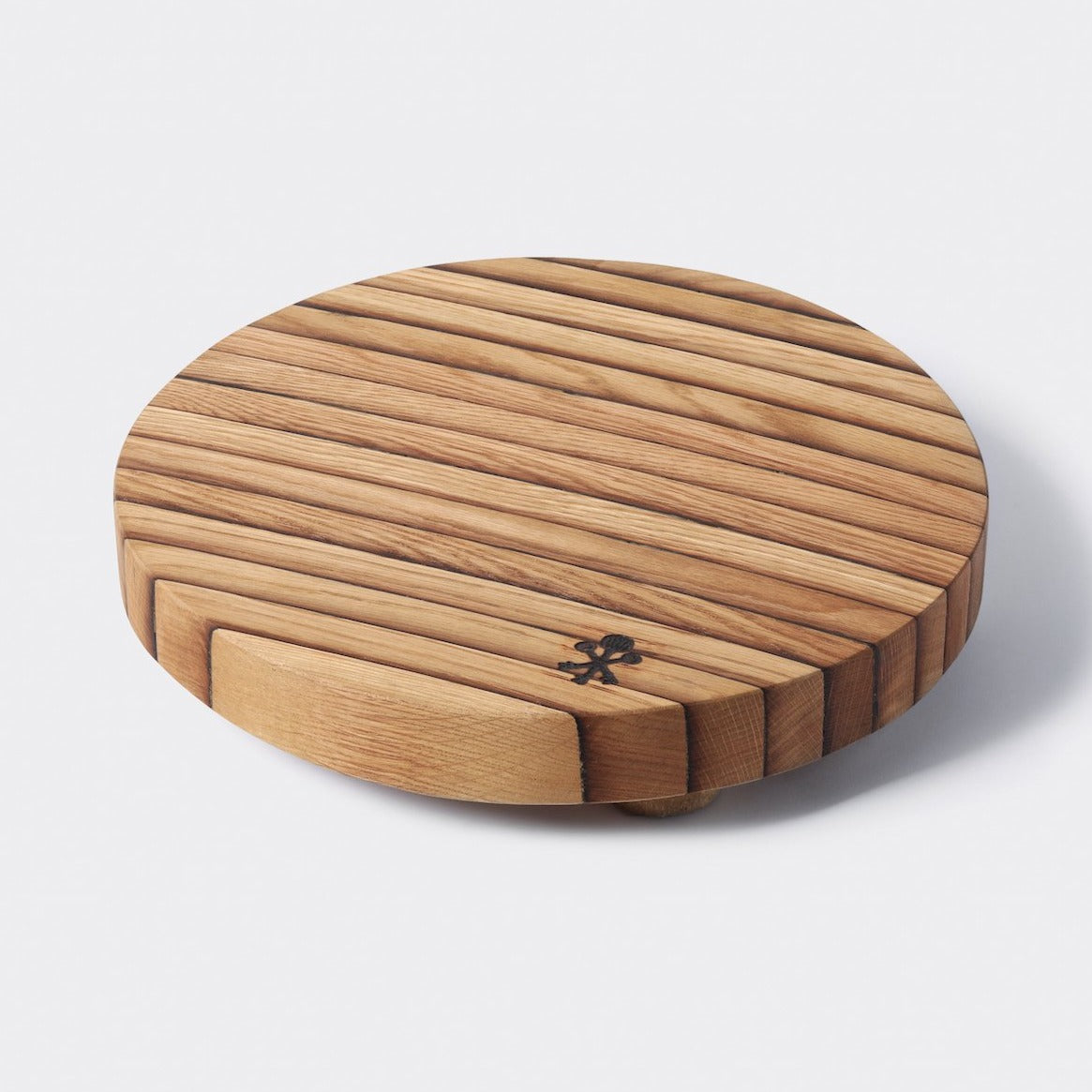 Bourbon Barrel Stave Cutting Board: Round