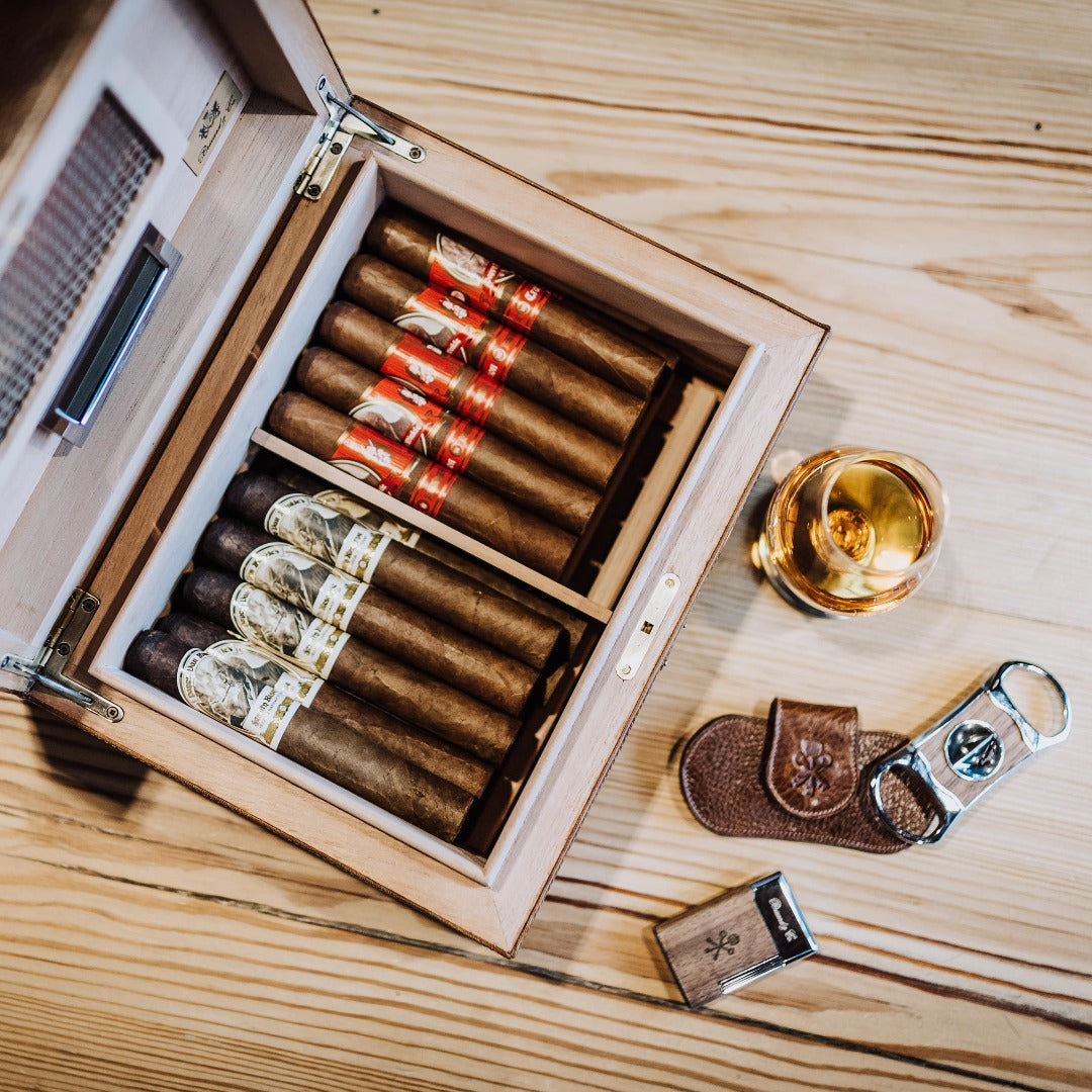 Custom &quot;V&quot; Cigar Cutter in Walnut Wood