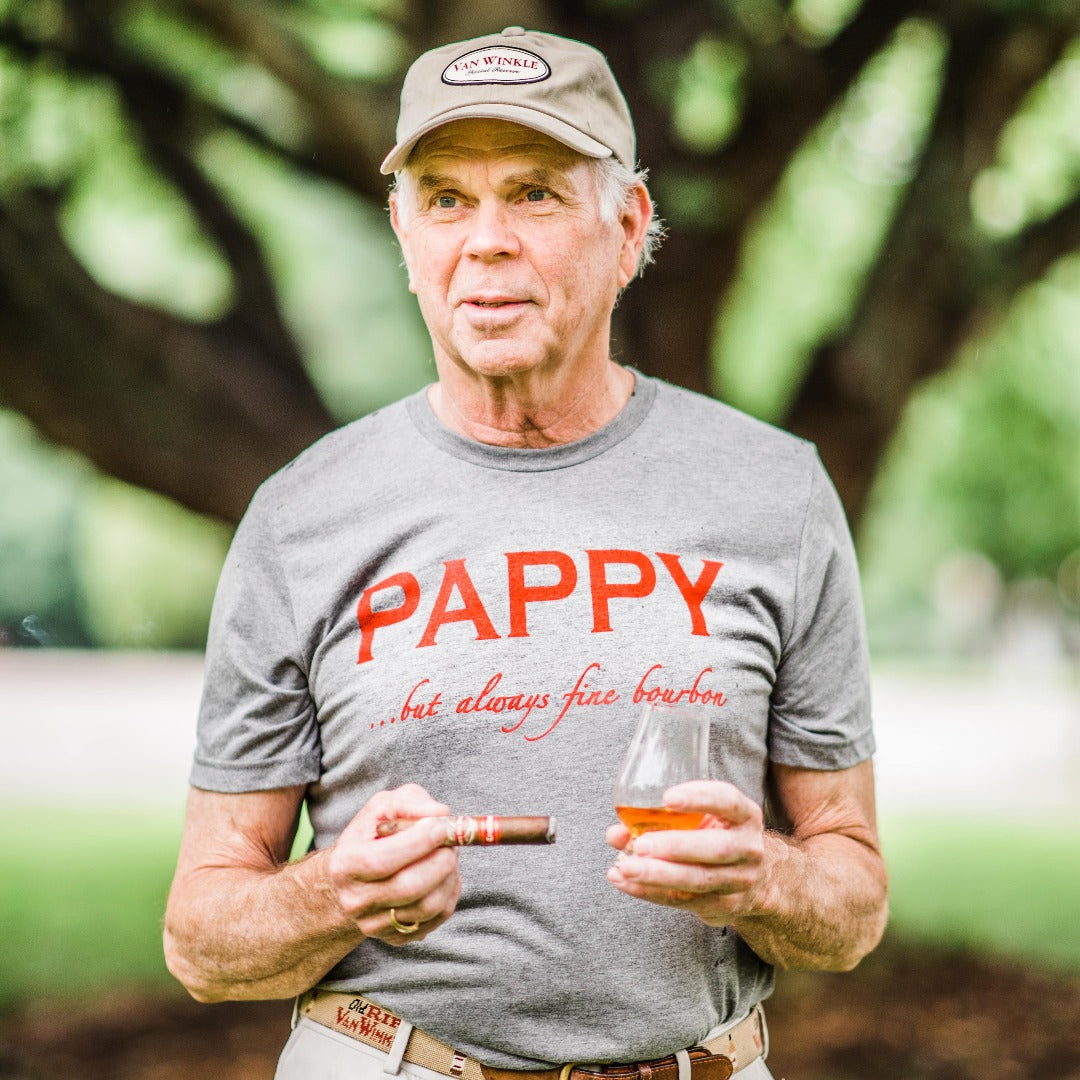 Unisex T-shirt Pappy But Always Fine Bourbon in Grey Tri Blend