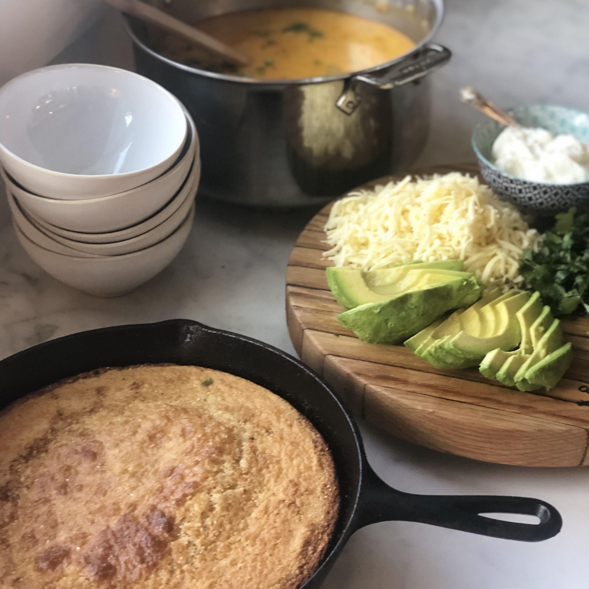 Sunday Supper Recipes: White Chicken Chili & Skillet Cornbread
