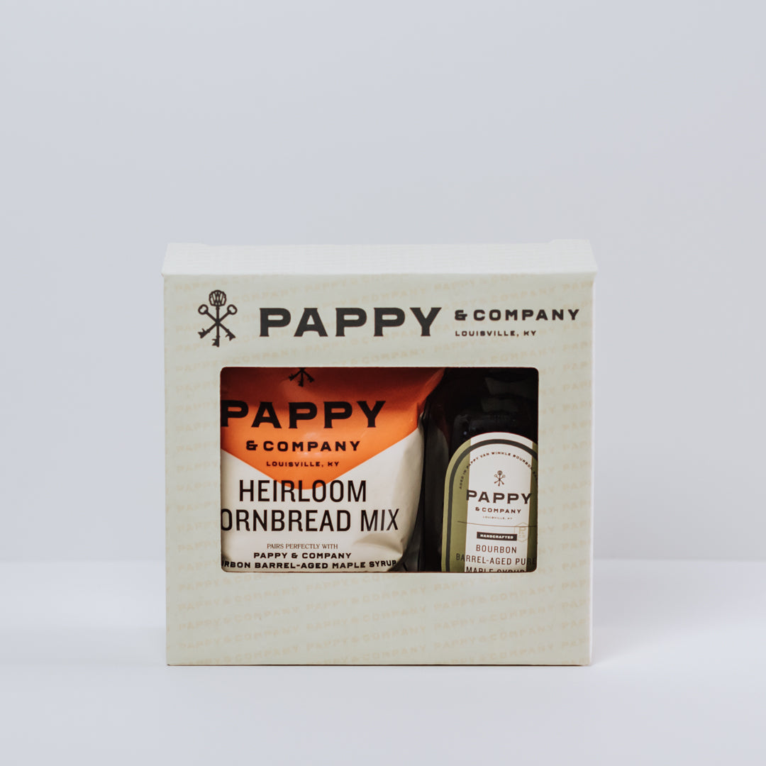 Pappy Van Winkle Bourbon Barrel-Aged Pure Maple Syrup & Cornmeal bundle - Case of 6