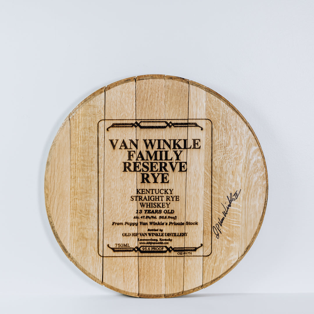 Limited Edition Authentic Van Winkle Family Reserve Rye 13-year Barrel Head