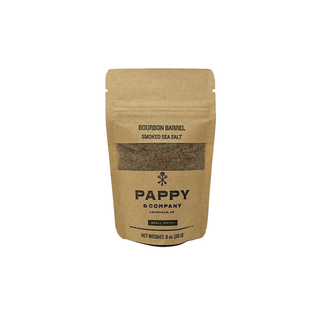Bourbon Barrel Smoked Sea Salt Pappy & Company packaging