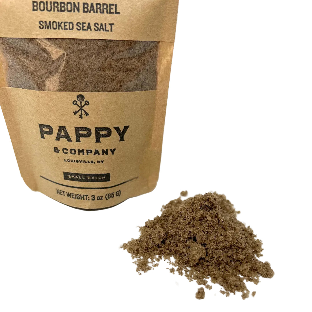 Pappy & Company Bourbon Barrel Smoked Sea Salt in salt pack