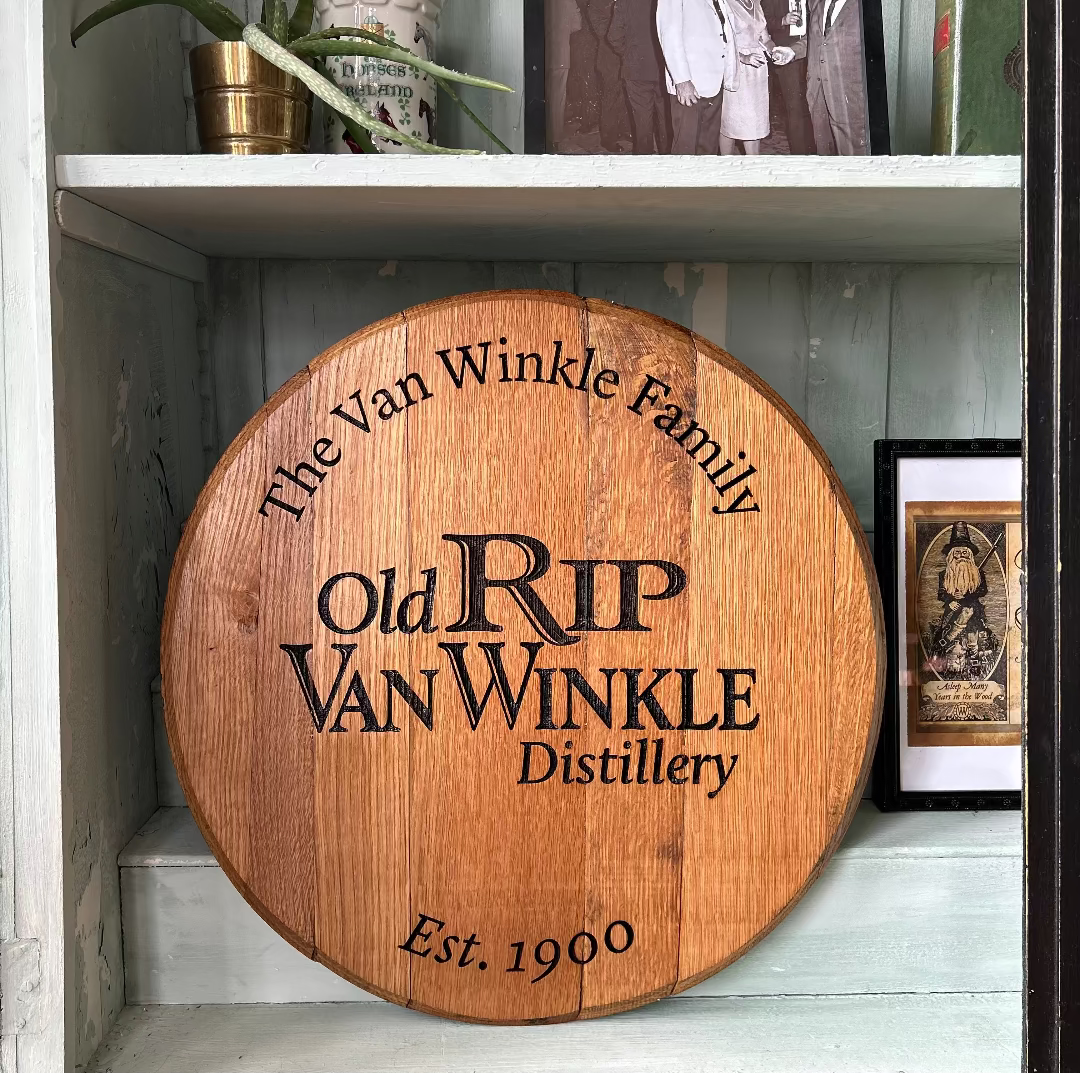 Custom Engraved Authentic Pappy Van Winkle Barrel Head
