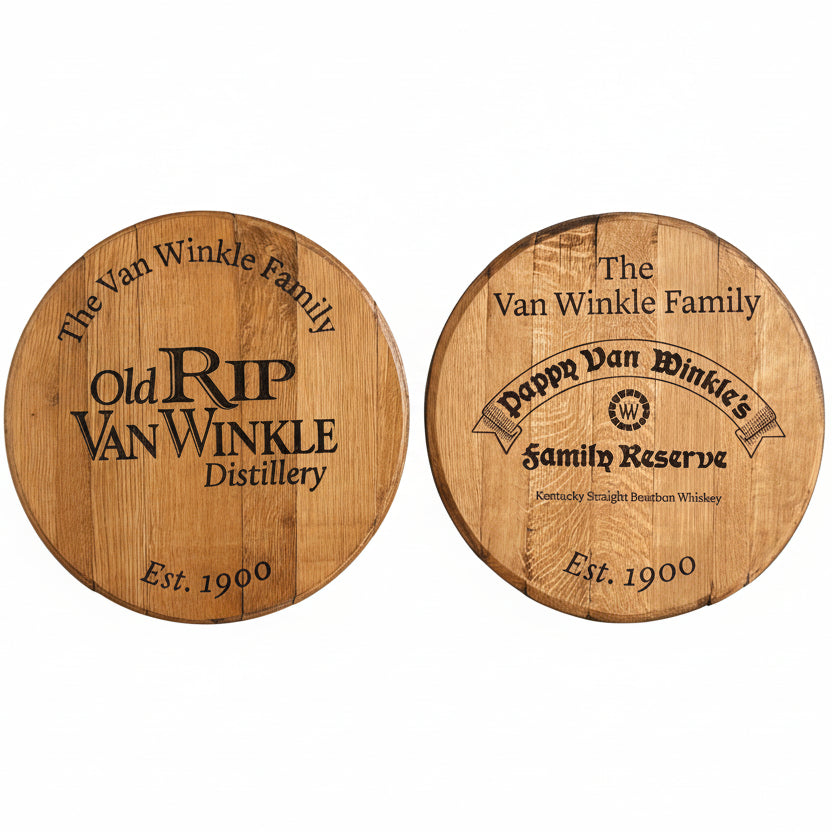 Custom Engraved Authentic Pappy Van Winkle Barrel Head
