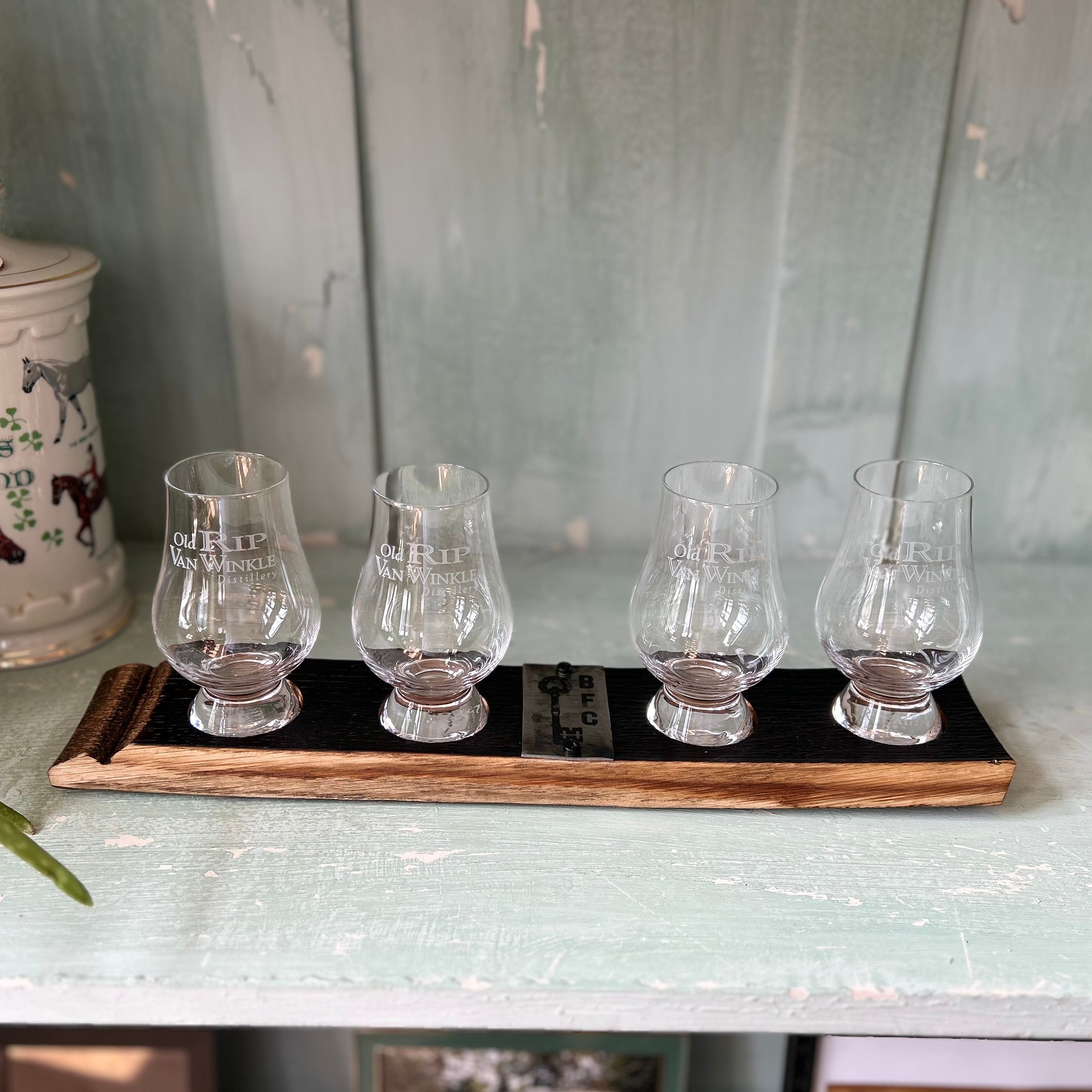 Barrel Stave Tasting Flight with Custom Engraving