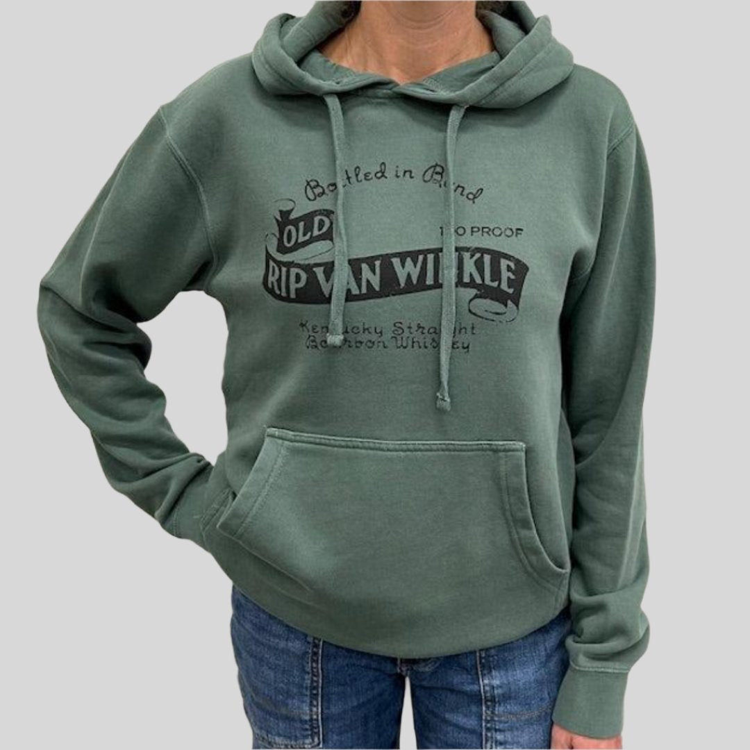 Vintage Label Hooded Sweatshirt in Alpine Green