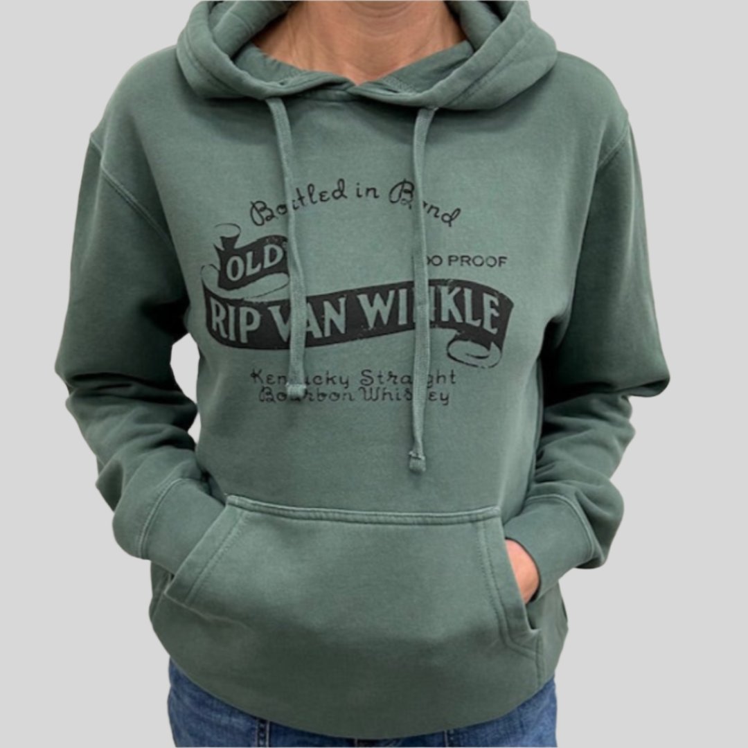 Vintage Label Hooded Sweatshirt in Alpine Green