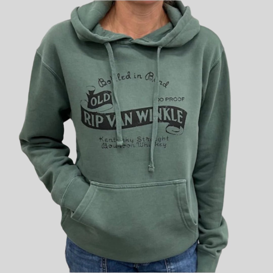 Vintage Label Hooded Sweatshirt in Alpine Green