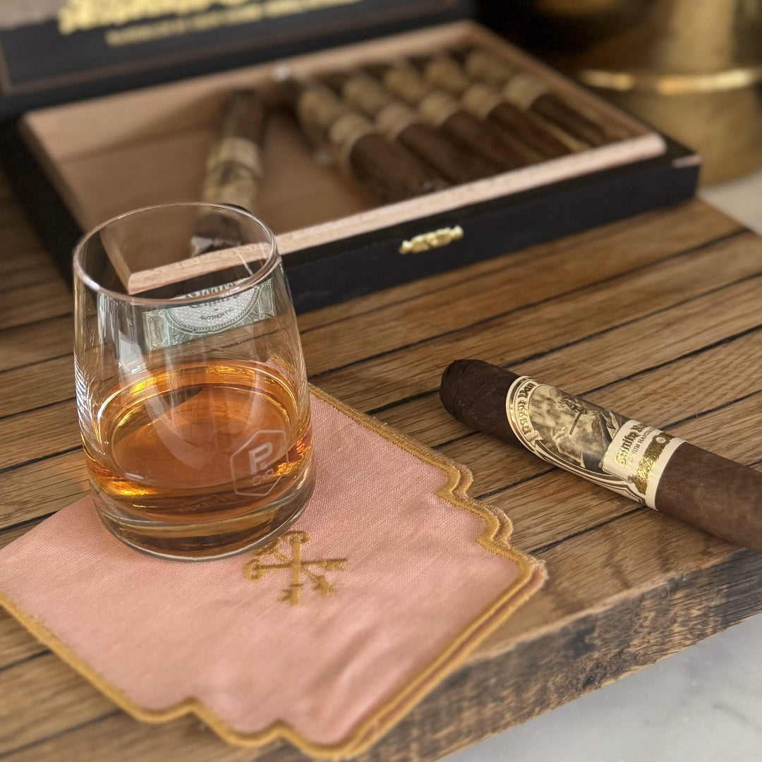 Embroidered Cocktail napkins (set of 4)