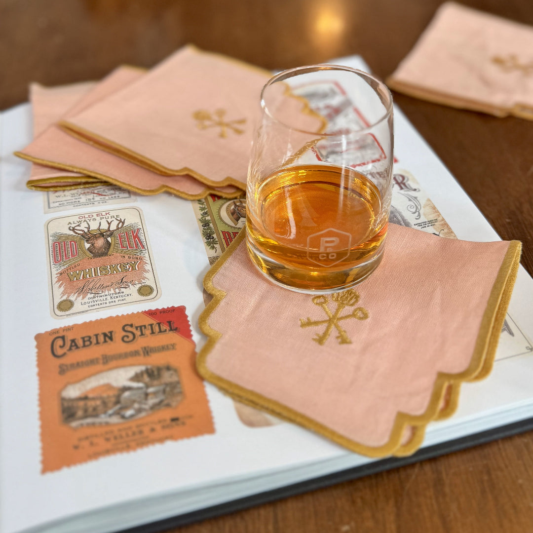 Embroidered Cocktail napkins (set of 4)