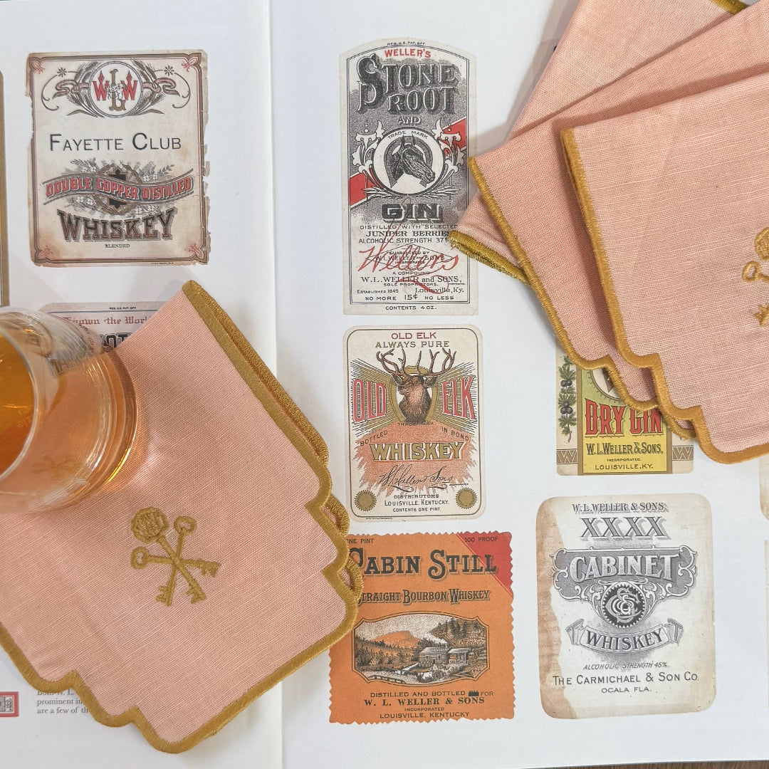 Embroidered Cocktail napkins (set of 4)