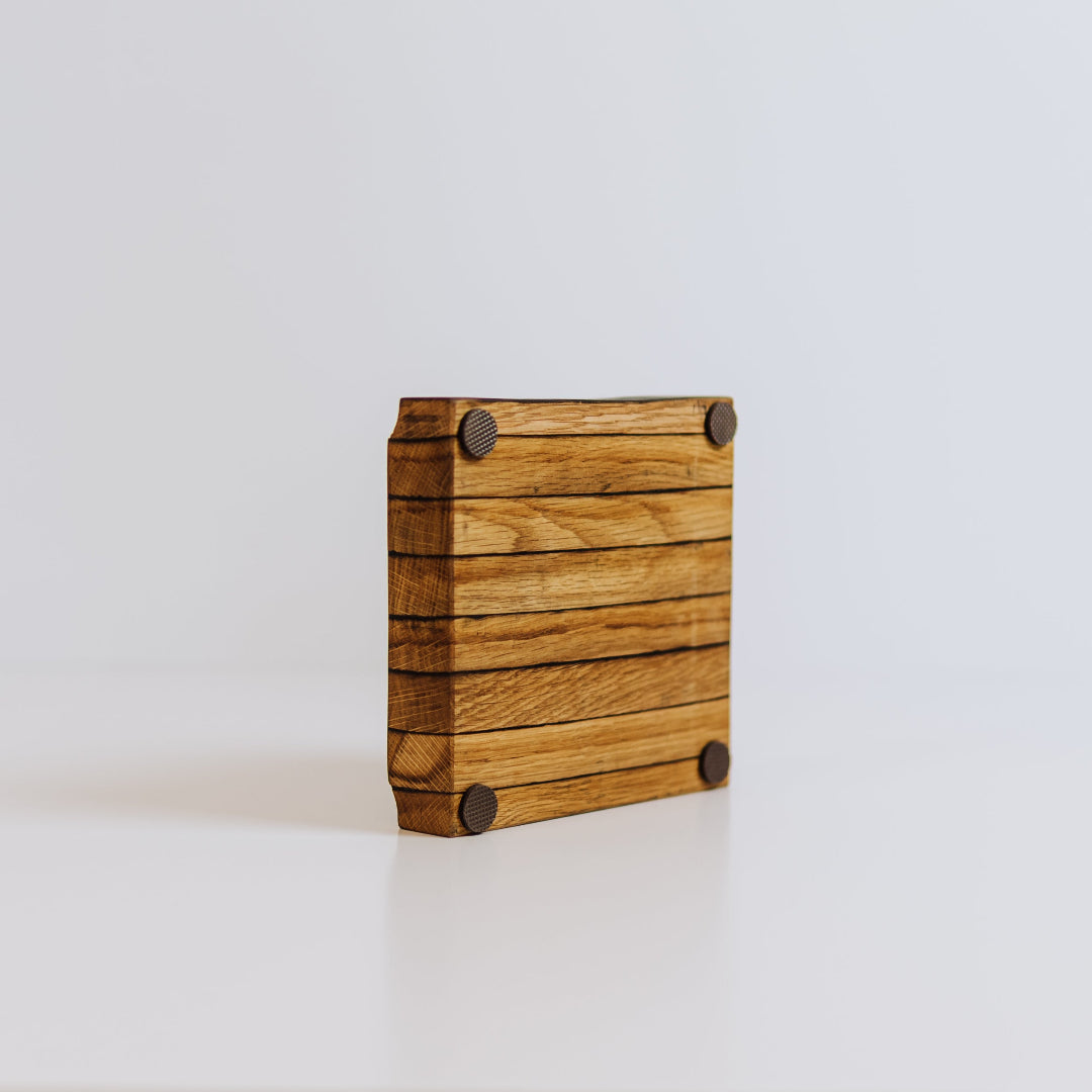 Bourbon Barrel Stave Ashtray: Square