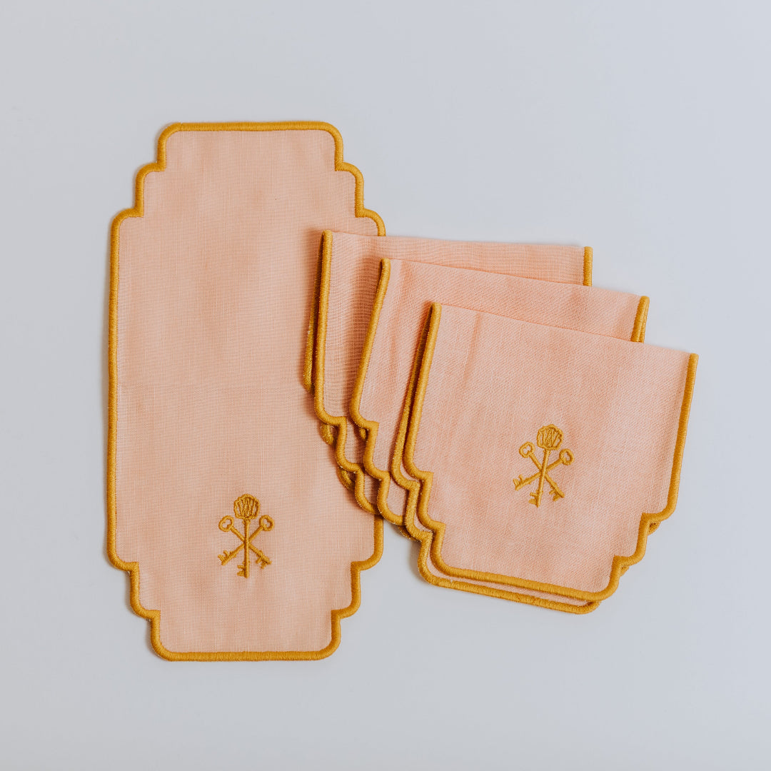 Embroidered Cocktail napkins (set of 4)