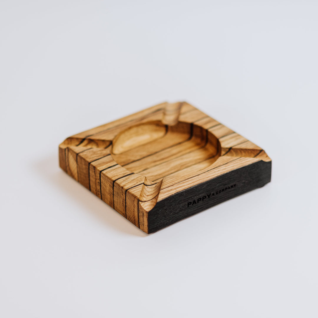 Bourbon Barrel Stave Ashtray: Square