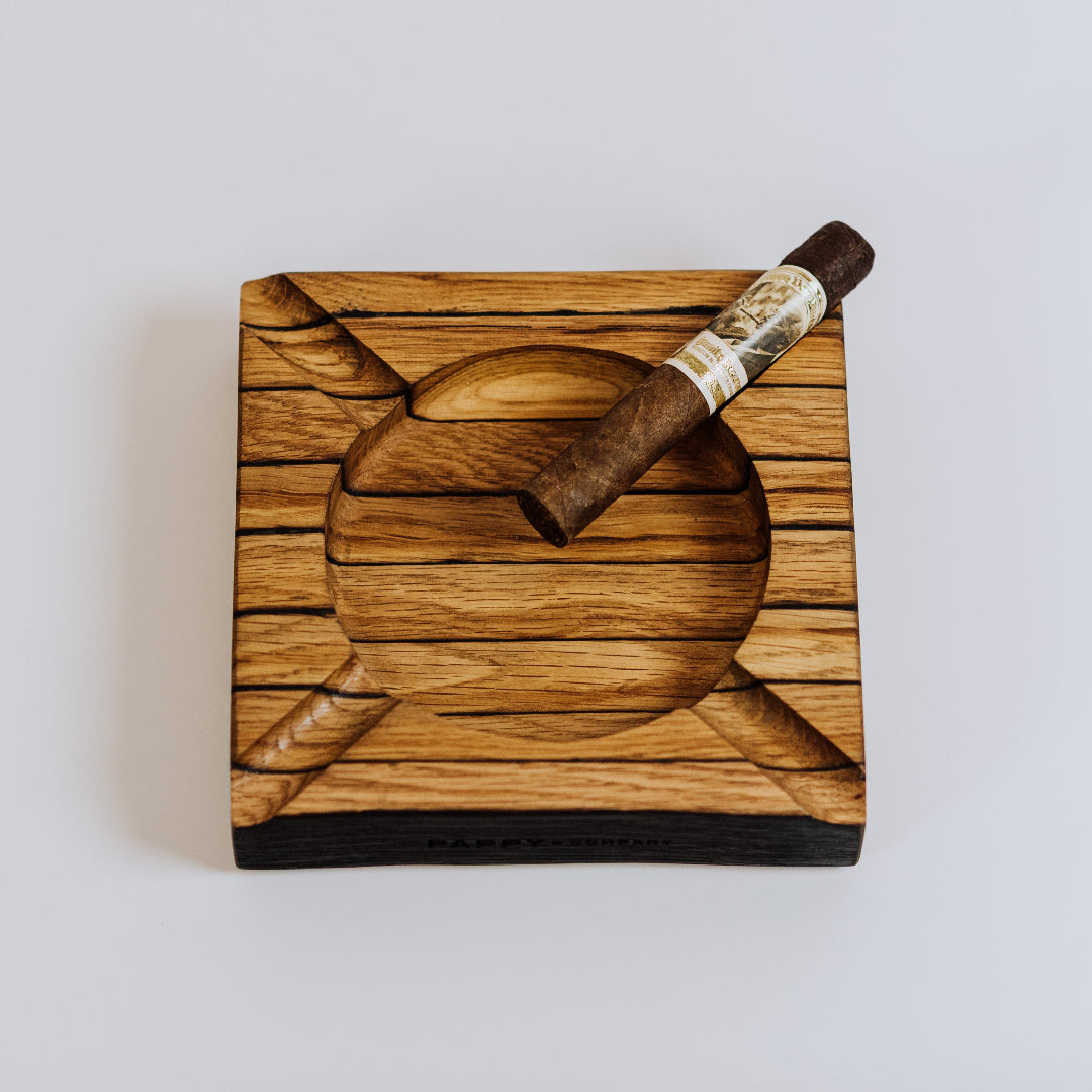 Bourbon Barrel Stave Ashtray: Square