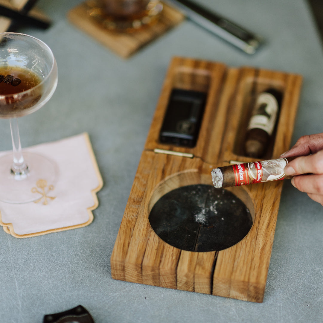 Bourbon Barrel Stave Ashtray Box