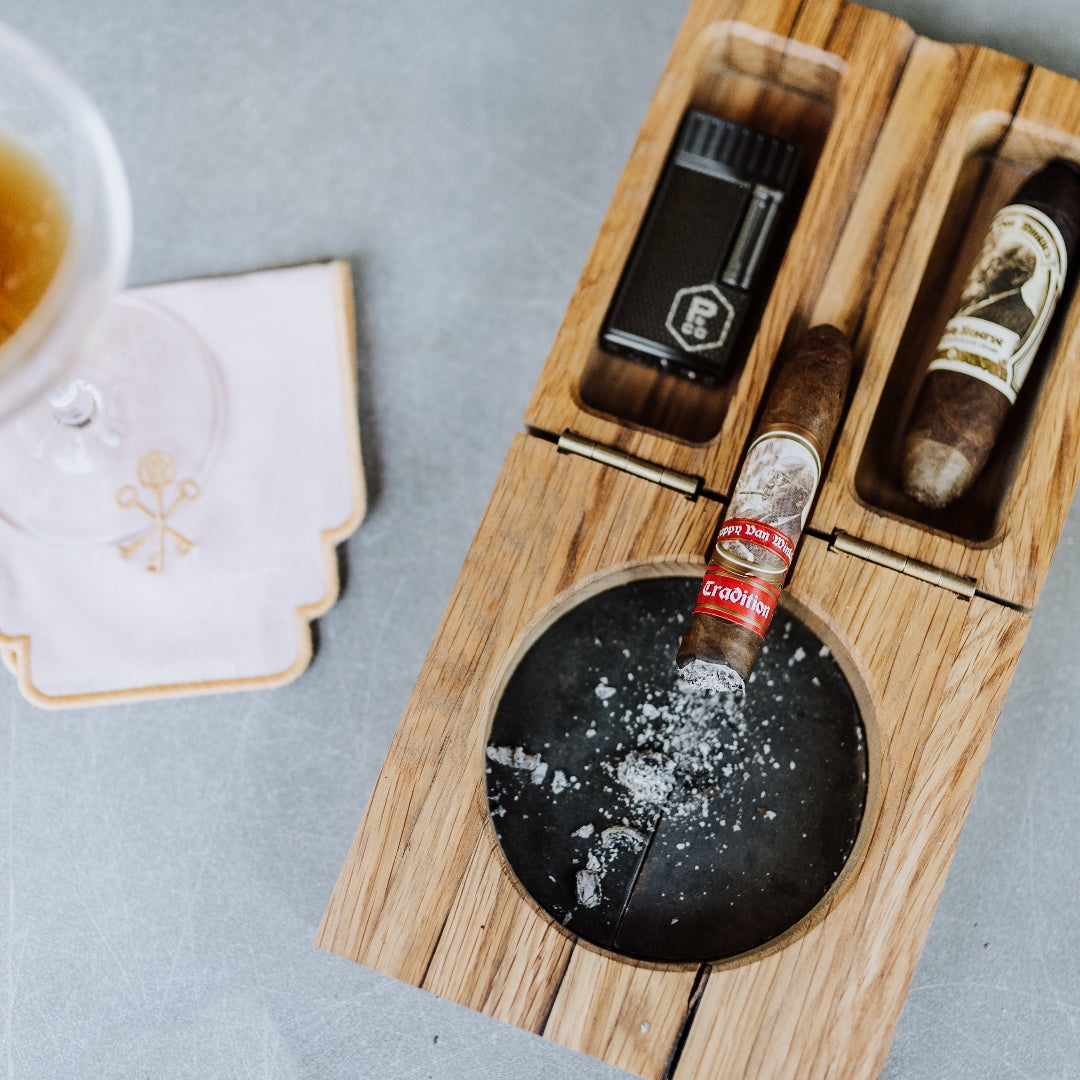 Bourbon Barrel Stave Ashtray Box