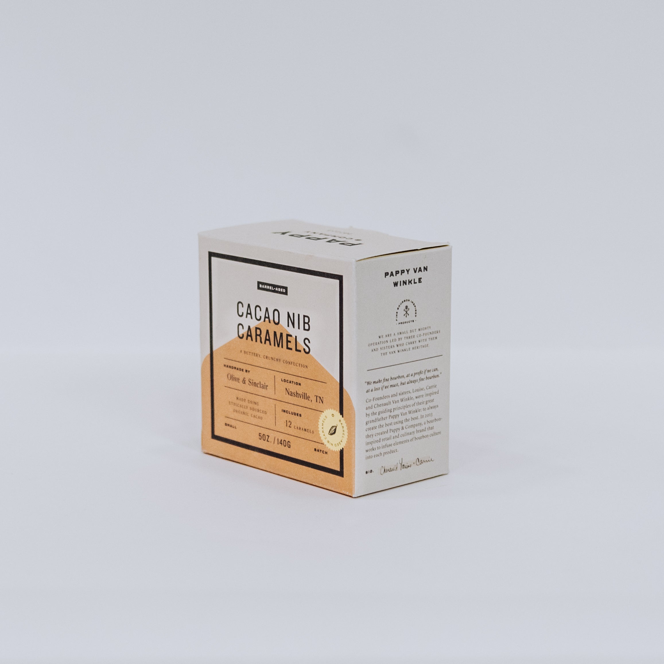 Pappy Van Winkle Barrel Aged Cacao Nib Caramels - Case of 12
