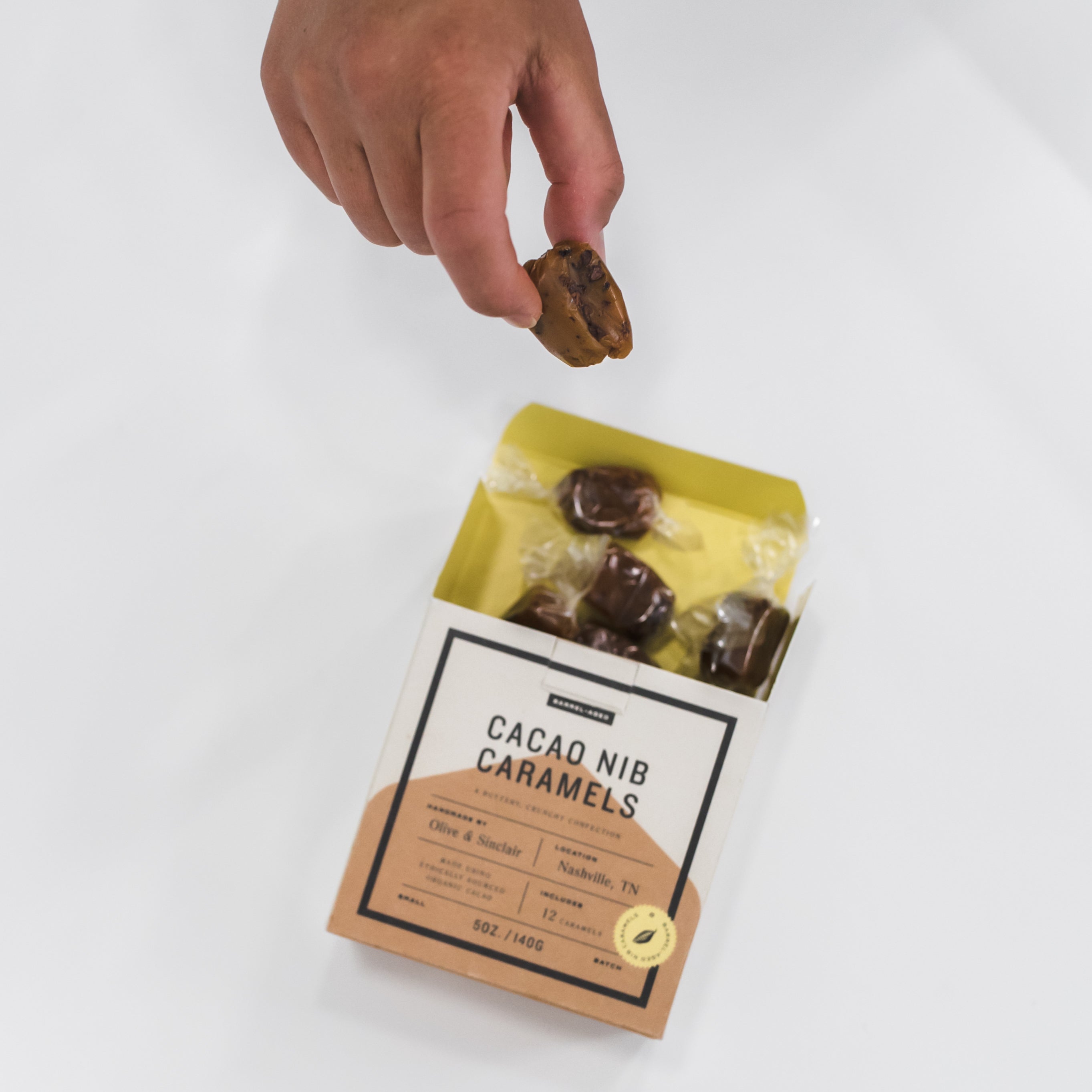 Pappy Van Winkle Barrel Aged Cacao Nib Caramels - Case of 12