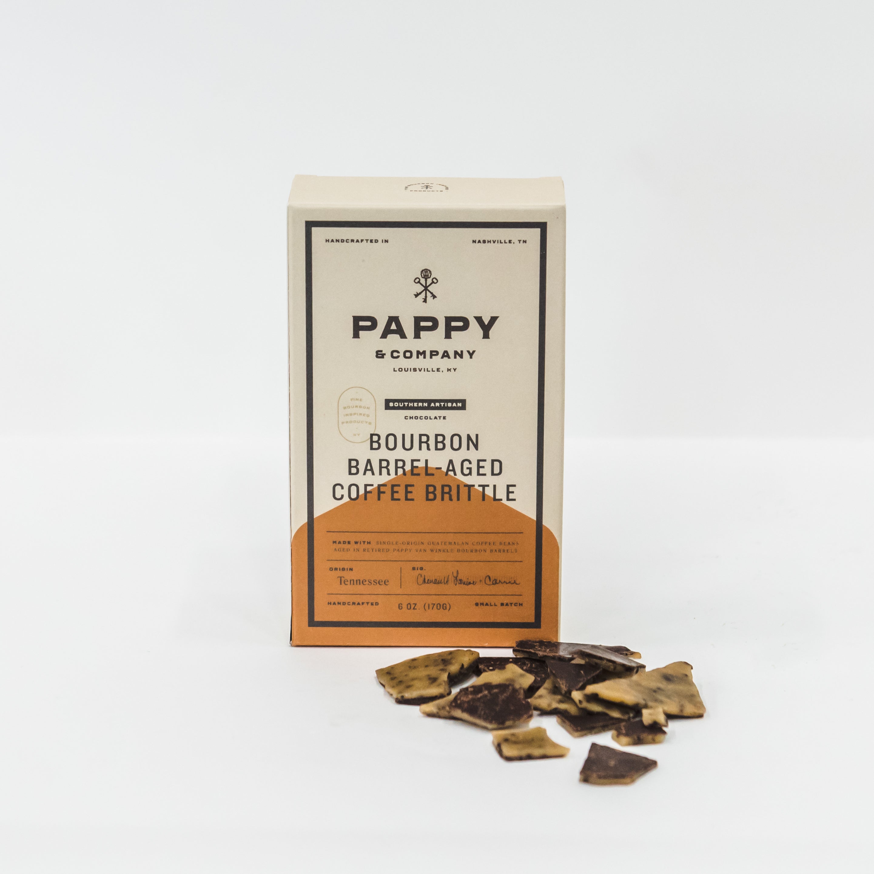 Pappy Van Winkle Bourbon Barrel Aged Coffee Brittle - Case of 12