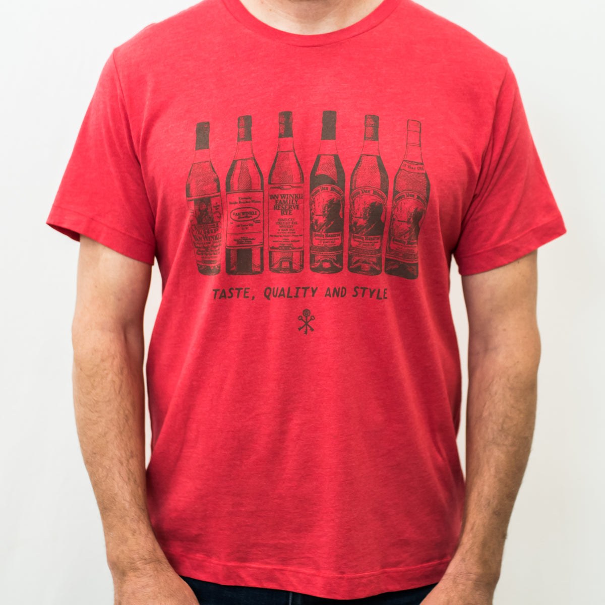 Unisex Van Winkle Bottle Collection T-shirt in Red
