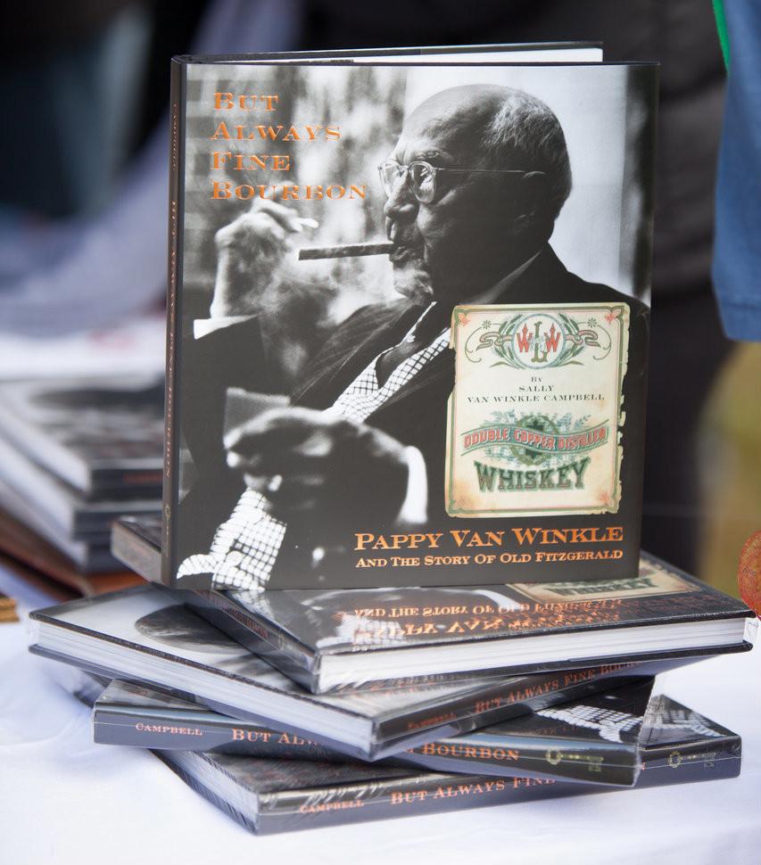 A stack of But Always Fine Bourbon books by Sally Van Winkle Campbell