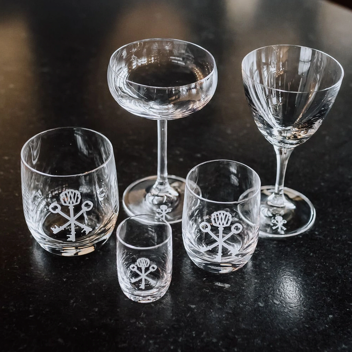 Signature Keys Double Old Fashioned Cocktail Glasses (Set of 2)