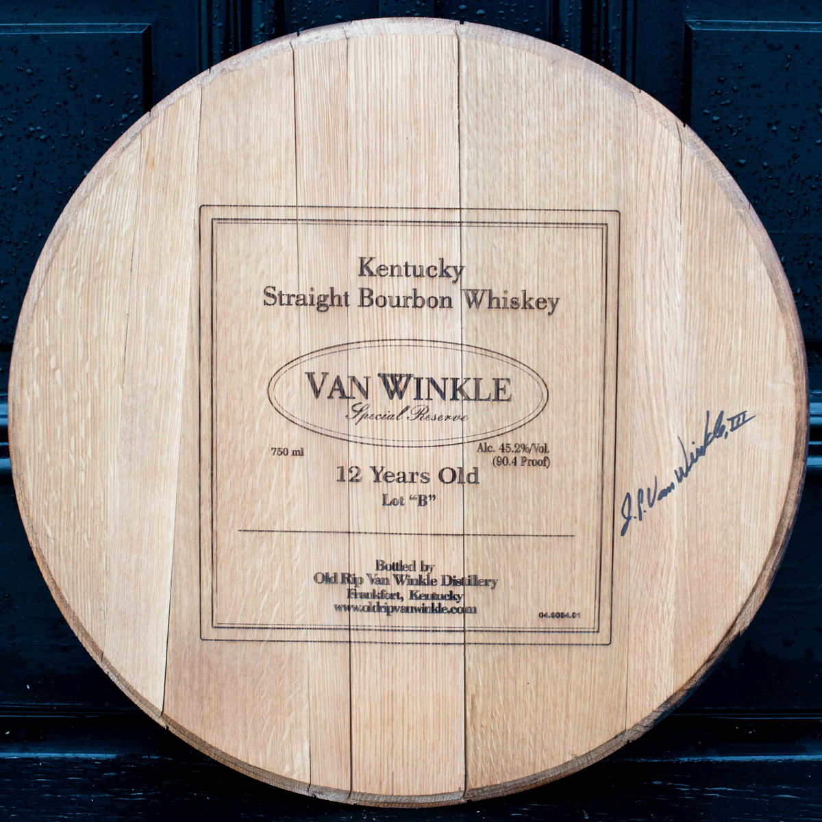 Limited Edition Authentic Van Winkle Special Reserve 12-year Barrel Head