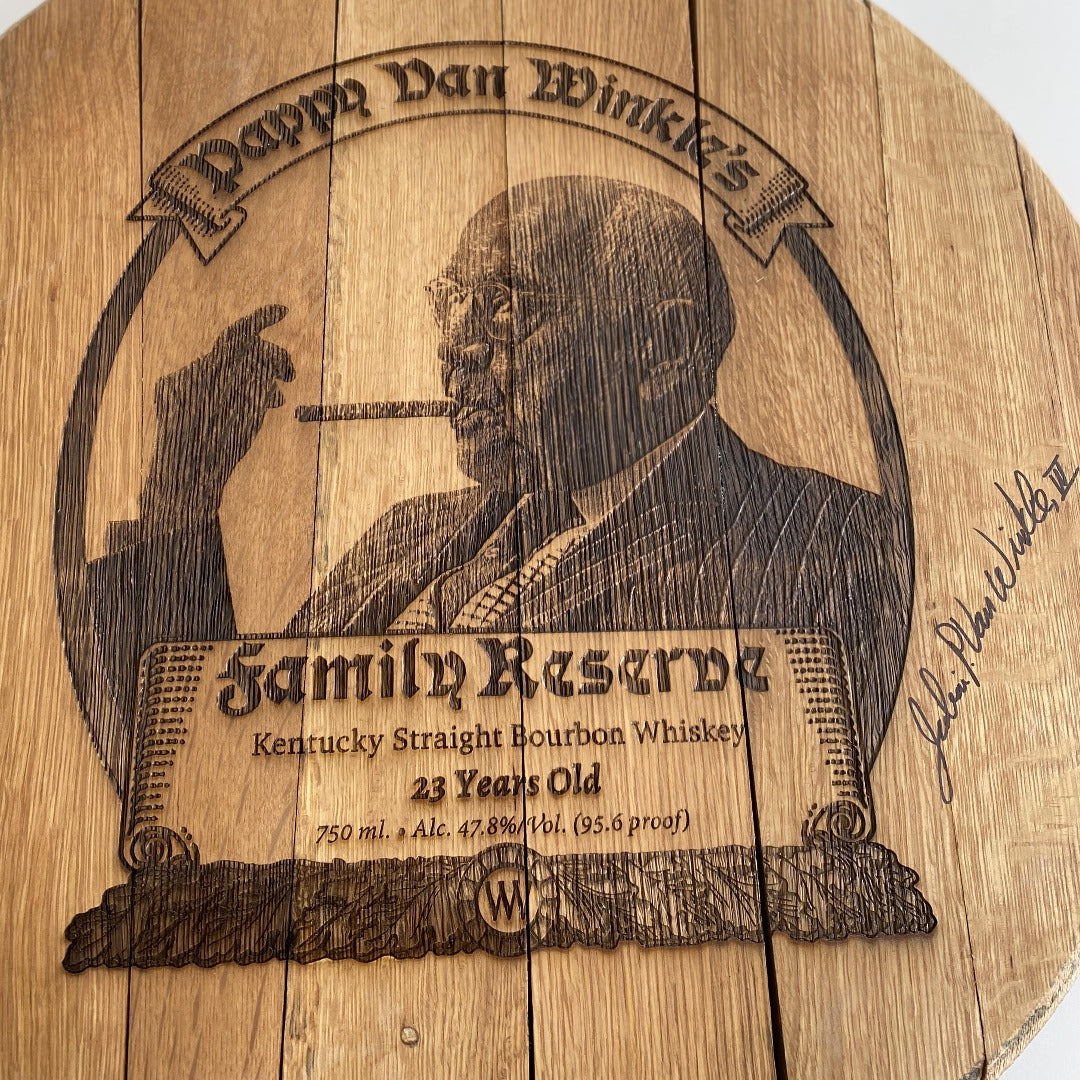 Limited Edition Authentic Pappy Van Winkle 23-year Barrel Head
