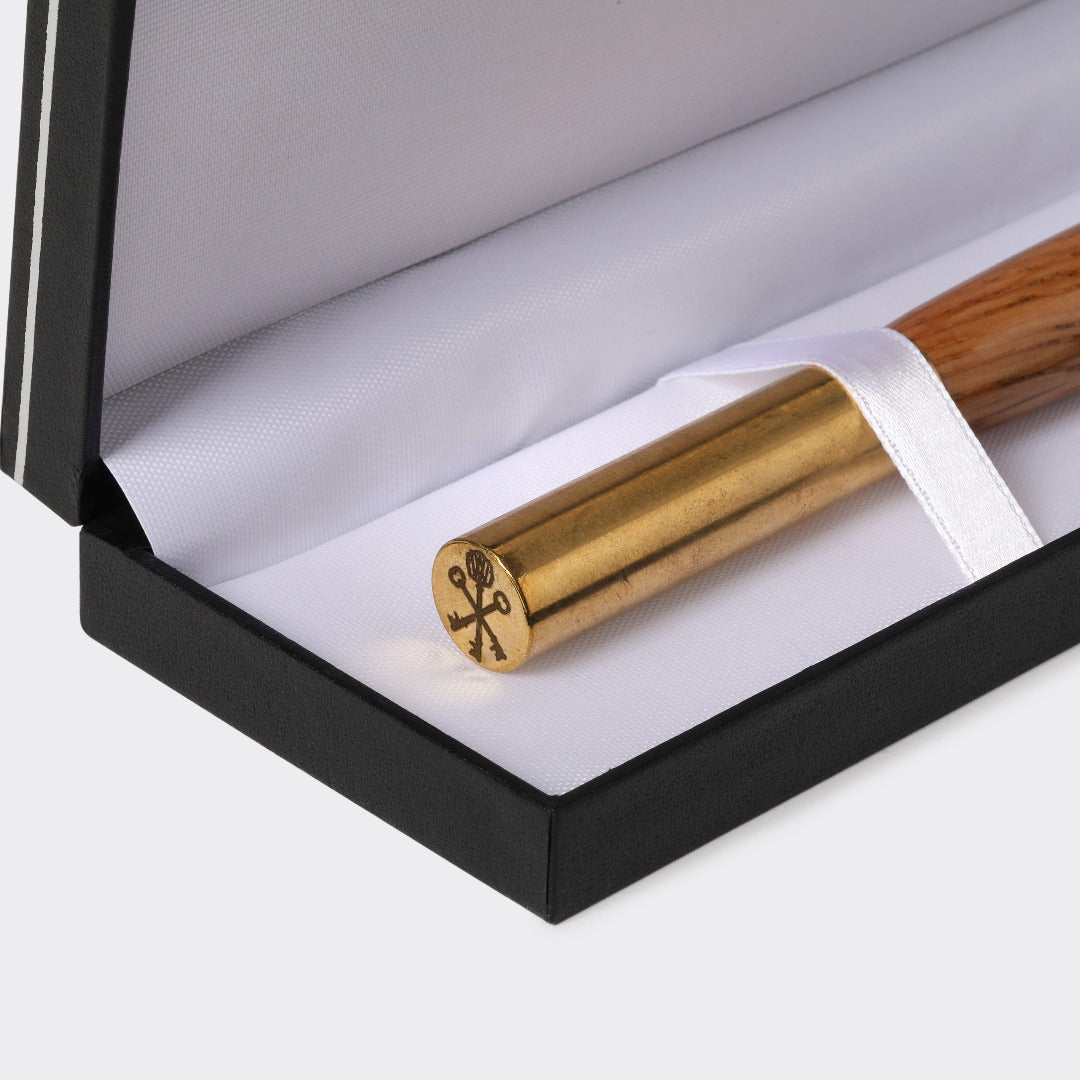 Bourbon Barrel Stave Brass Pen