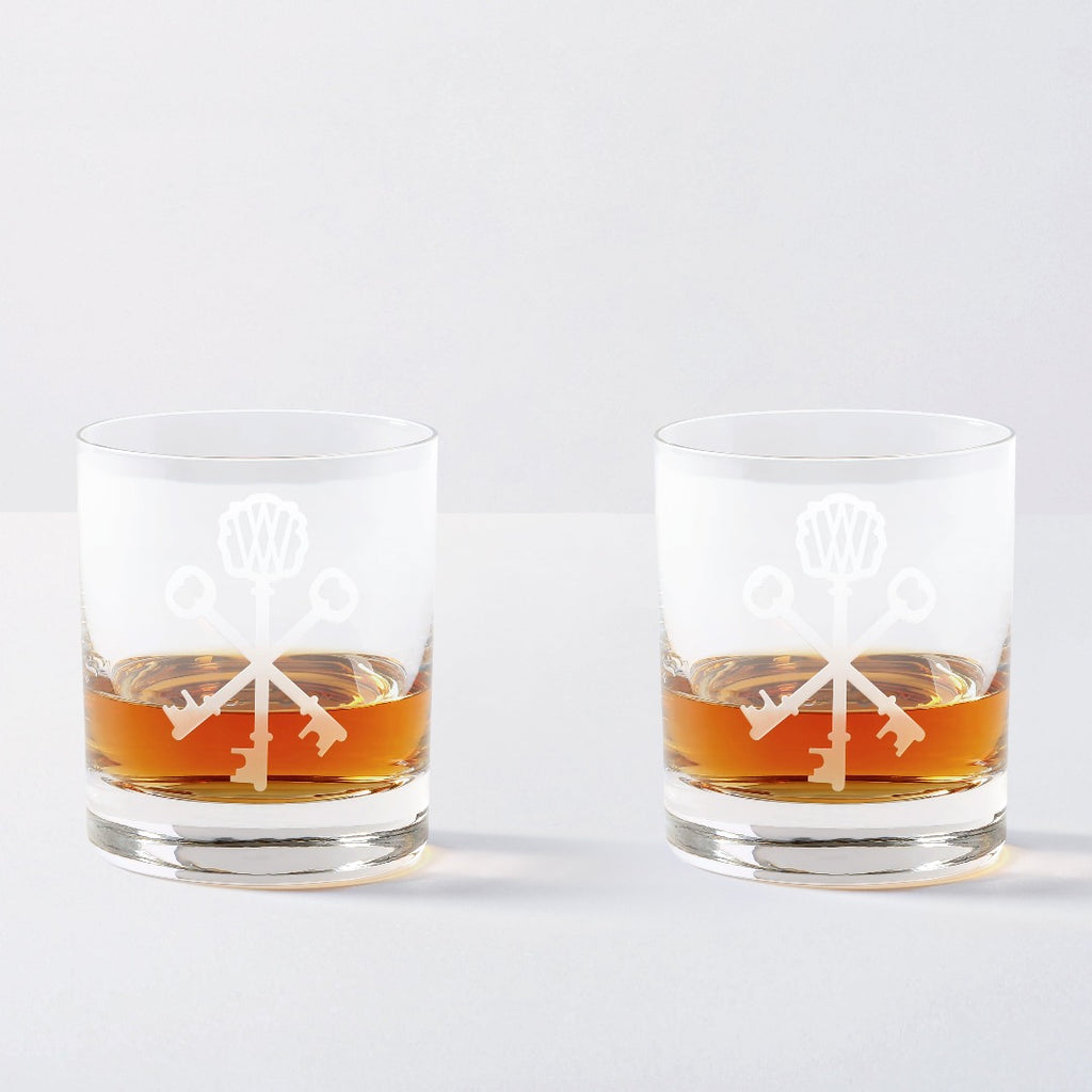 KSP Linea 'Etched' Double Old Fashioned Glasses - Set of 8
