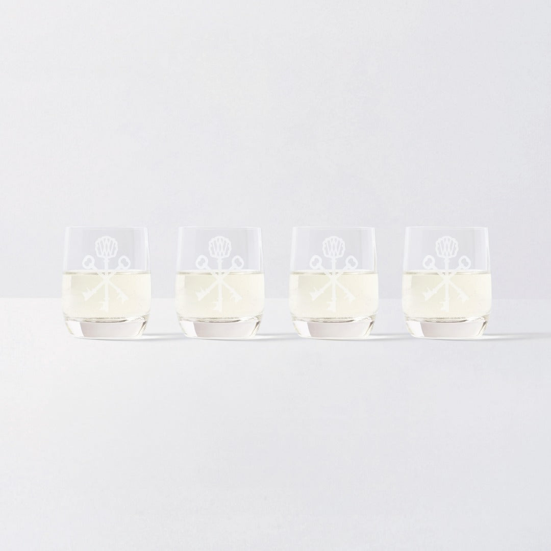 Signature Keys Rocks Glasses (Set of 4)