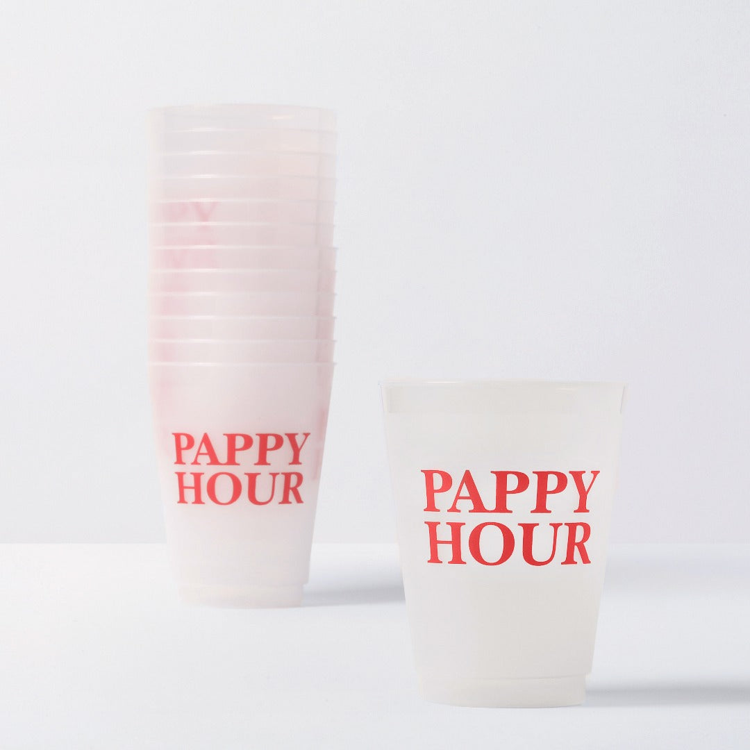 Pappy Hour Shatterproof Cups - 12-Pack To-Go Cups